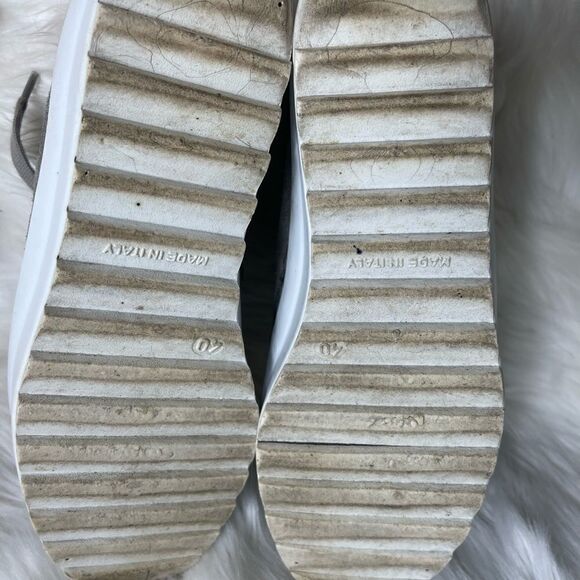 Shellys London made in Italy gray leather suede platform lace up boots S… - Picture 9 of 9